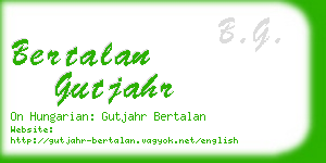 bertalan gutjahr business card